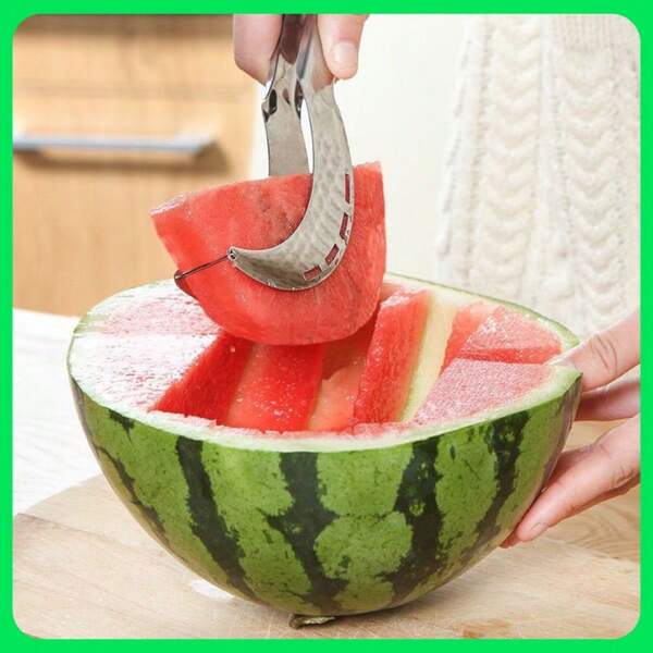1pc Stainless Steel Watermelon Slicer & Corer Tool