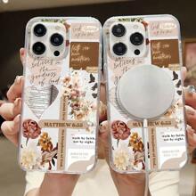 Inspirational Mobile Phone Case, Adorned With Elegant Script And Floral Accents, Suitable For IPhone 16, 15, 14, 13, 12 And 11 Pro Models, Made Of TPU Material, And Provides Shockproof Protection. Ideal For Family, Friends, Children, Birthdays, Spring, Holidays, Boyfriends, Girlfriends, And Valentine's Day Gifts.