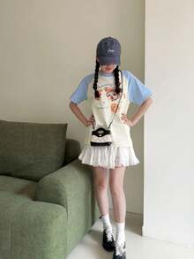 New Quilted Mini Handbag, Contrast Color Small Crossbody Bag, Lipstick Clutch, Evening Mini Bag - A - View 6