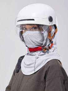 1pc Casual Lightweight Breathable Sun Protection Face Mask Hat Combo, Suitable For Driving, Cycling, Beach, UPF50+ Ski Masks