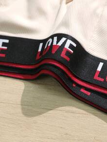 5pcs Comfortable Wireless & Padless Letter Strap Women Bras - Multicolor - View 6