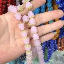 2/5/10/50pcs Handmade Plump Raspberry Glass Beads, 7 Vibrant Colors - Ideal For DIY Jewelry Making, Bracelets, Necklaces And Earrings - Realistic Fruit Design With Green Leaves