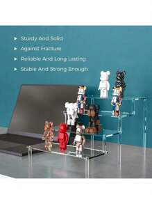 4 Tier Cupcake Display Stand Acrylic Display Risers Perfume Stand Shelf & Versatile Cupcake Stand Holder Clear Acrylic Shelf Risers For Display Stands For Food, Tabletop UseOrganizer Figures Cup Cake Dessert Shelves For Party For Decoration And Organizer