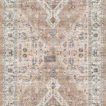Area Rugs Ultra-Thin Washble Rug, Stain Resistant Anti Slip Backing Rugs For Living Room,Bedroom, Vintage Home Decor Area Rug - 棕色 - 查看 1