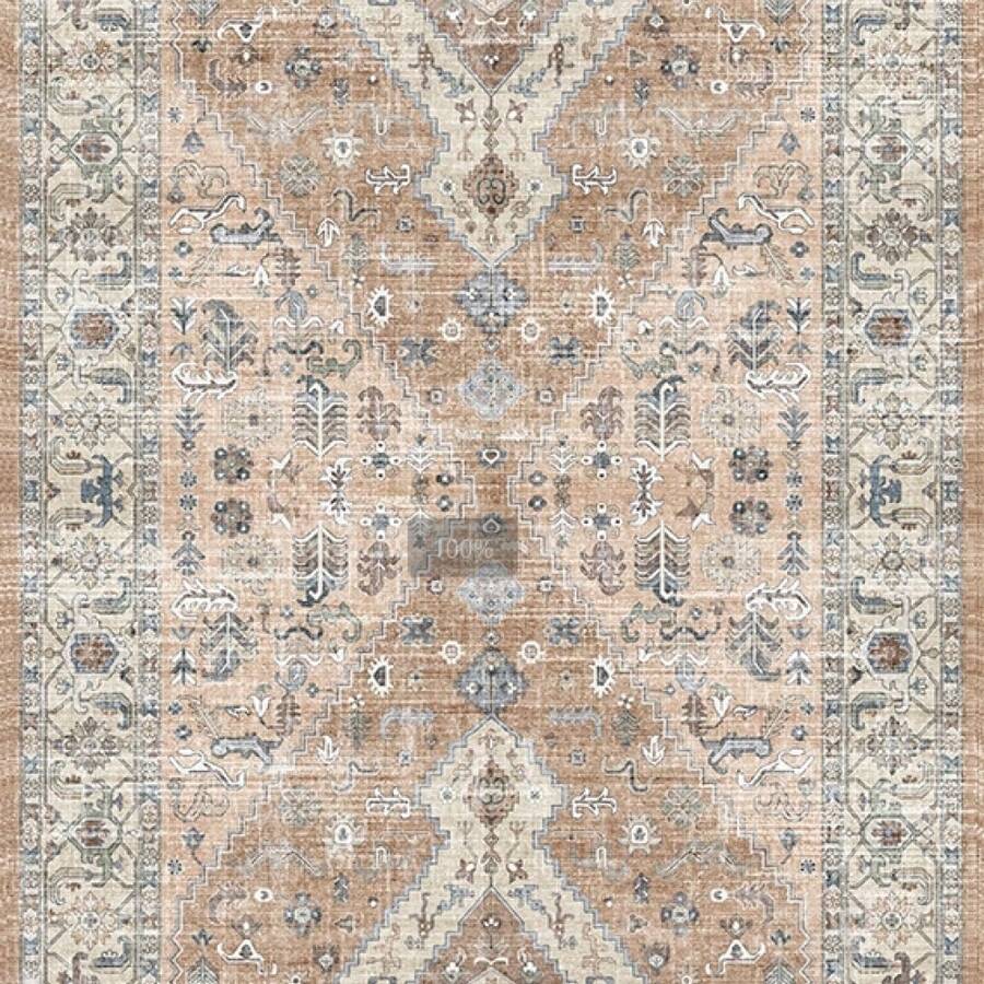 Area Rugs Ultra-Thin Washble Rug, Stain Resistant Anti Slip Backing Rugs For Living Room,Bedroom, Vintage Home Decor Area Rug - 棕色 - 查看 1