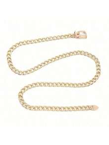 女士加大码金属腰带，连衣裙、牛仔裤装饰链腰带，朋克风格，夏季时尚配饰