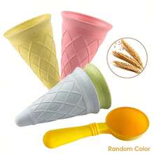 冰淇淋主题沙滩玩具 儿童STEM冰淇淋蛋筒模具 户外亲子互动玩具 沙滩挖坑套装 泳池派对礼品套装 ABS沙滩早教玩具 颜色随机