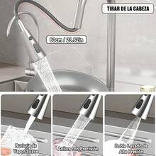 Fregadero De Cocina, 80 * 45 * 22cm Fregadero De Cascada, Fregadero De Lluvia Volador Con Arandela De Copa y 3 En 1 Grifoíble En Cascada, 304 Acero Inoxidable, Plateado - Plateado - Ver 5