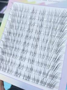 80pcs Soft Light Curved Fake Eyelashes For Baby, Transparent & Natural Fluffy Look Eyelash Extension Lash Clusters, Eyelash Clusters, Individual Eyelashes, Lashes, Fake Lashes - C - View 10