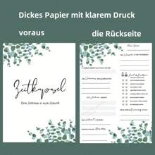 30pcs Modern Time Capsule Wedding Greeting Cards Set, Wedding Blessing Cards Creative Game Guest Book Replacement, Fashionable German Wedding Ceremony Decors Summer Birthday Gifts Beach Back To School School Supplies Room Decor