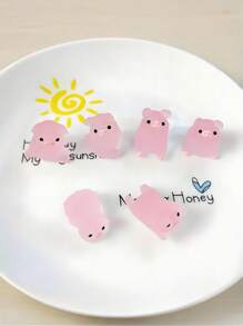 10/20pcs Luminous Mini Resin Pig, Glow In The Dark Pink Piggy Tiny Animals Figures Ornament For DIY Fairy Garden, Glass Container, Potted Plant Decor, Micro Landscape Craft, Garden Decoration, Car Interior Accessories, Party, Perfect Birthday Gift