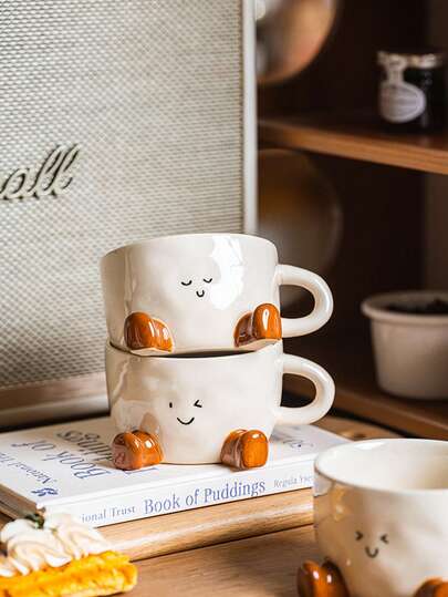 1/2/4 piezas Nuevos tazas creativas de estilo Ins de cerámica, tazas de regalo de alta calidad, taza de café de cerámica, taza de arte de latte, taza de té de flores, taza de agua para parejas y uso doméstico, para mujeres