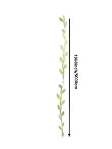 1pc Artificial Fabric Green Leaf Ribbon For Wedding Party Celebration, DIY Wreath Decorative Ribbon, Handmade Decoration Material, Artificial Green Vine Ribbon For Weaving Wreath, Fabric Willow Leaf DIY Wreath Supplies, Green Vine Decor,Fake Plants - Multicolor - View 15