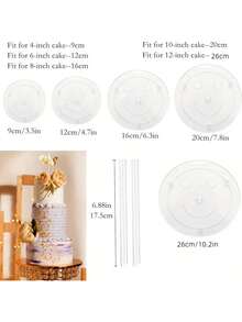 1 Set de Varillas Dowel para tartas, varillas suspendidas para tartas, pasadores para estructura de tartas de varios pisos, varillas dowel para apilar tartas de varios pisos en cumpleaños y bodas, para la construcción y apilamiento de tartas de varios pisos, perfecto para fiestas y eventos, palitos para sostener - Multicolor - Ver 6