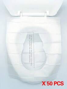 10 件/30 件/50 件/80 件马桶座套纸，可冲水纸马桶座套，适用于成人如厕训练，旅行配件，适用于公共卫生间、飞机、露营旅行一次性用品，旅行酒店必需品，户外必需品，房间用品，海滩旅行迷你用品，经期一次性用品，浴室配件