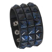 1pc Punk Style Multicolor Square Rivet Bracelet, Fashion Bangle For Men And Women, Street Casual, Club, Halloween, Simple Design To Showcase Unique Personalized