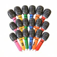 Set de 4/6/10/12 piezas de micrófonos inflables de colores surtidos, accesorios inflables de micrófono de plástico para fiestas con temática de concierto - micrófono - Ver 11