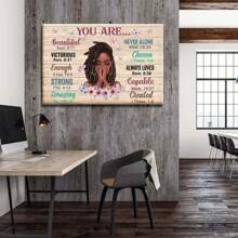 Vintage African American Wall Art - Christian Gifts For Women, African Americans, - Inspiration Black Art - Spiritual Scripture Christian Wall Decor- Magic Poster - Bible Verse Wall Art