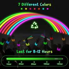 100 piezas de varitas luminosas para decoración de fiestas, conciertos, bares, bailes, decoración de ambiente, artículos para fiestas DIY - color - Ver 7