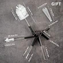 Espresso Brush Machine Cleaning Brush 5pcs Coffee Machine Cleaning Brush Pack Barista Tools For Cleaning Espresso Machine Group Head Steam Wand Milk Frother Drip Tray Coffee Mug - Black - View 7