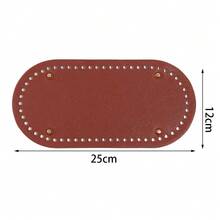 1pc Handmade PU Leather Oval Woven Bag Bottom Board, High Quality PU Leather Durable, Waterproof Bottom Insert, Suitable For Crochet, Sewing And DIY Crafts - Multicolor-oval - View 19