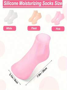1 Stück/2 Stücke/4 Stücke - Silikonsocken zur Feuchtigkeitsversorgung und Entlastung, hochelastische Drucksocken, wiederverwendbare Aloe-Socken, Spa-Socken für die Nacht, rutschfeste Gel-Fersensocken für Frauen und Männer mit trockener Haut, trockenen Füßen, rauer Haut, Fußpflege für Zuhause, Tasche, Organizer, Aufbewahrung