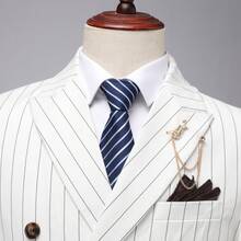 Latest  Business - Evening Attire  Business - Formal Business  Business - Business Commuting    Striped    Spring/Summer    Regular Fit    Double Button    Formal & Evening  Night Out    New Year - 白色條紋 - 查看 4