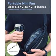 1PC Rechargeable 3000mAh Portable Small Hand Fan Camping Travel Air Cooler 100 Wind Speeds Adjustable Mini Personal Cooling Hand Held Fan,Turbo Fan
