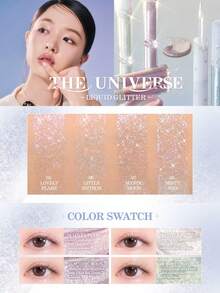 Rom&nd Romand THE UNIVERSE LIQUID GLITTER 05 LOVEY FLARE, Hydrating And Lightweight, Gel Suspension Formula, Dazzling Shine, Non-Sticky, Fast-Drying, 24-Hour Long-Lasting, Precise Lines, Can Be Used For Body Art And Various Purposes, Easy To Remove, Gentle On Skin, Adjustable Flow Valve, Pocket-Sized, Korean Cosmetics, 2g/0.07oz. - 05 LOVEY FLARE - 查看 6