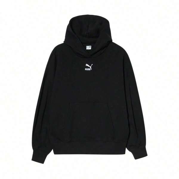 Puma Women's Hooded Sweatshirt Casual Long Sleeve Knit Pullover, Loose Fit, Spring/Autumn, 67357601