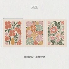 馬蒂斯的花園世界三聯抽象藝術印刷品，畫廊牆藝術裝飾，3入組無框油畫海報，現代牆藝術，臥室走廊藝術裝飾，理想禮物，牆藝術裝飾，房間裝飾 - 3PCS - 查看 11