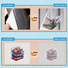 50 pezzi Adesivi per libri di magia cartoni animati, adesivi estetici in vinile per scrapbooking, diario, laptop, paraurti, skateboard, borraccia, computer, telefono, cartone animato, elmetto, adesivi e decalcomanie per auto