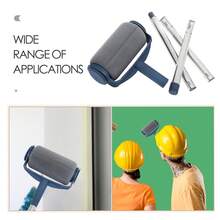 Paint Roller Kit With Interchangeable Handles, Includes Large Sponge - Suitable For Smooth Latex And Wall Painting, Durable Stainless Steel Handles, Great For Home DIY Projects