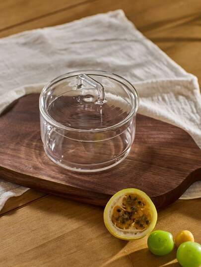 Cirelle 1只高硼硅玻璃碗配蓋,適用於水果、甜點、糖果、小食品和存儲兒童沙拉碗