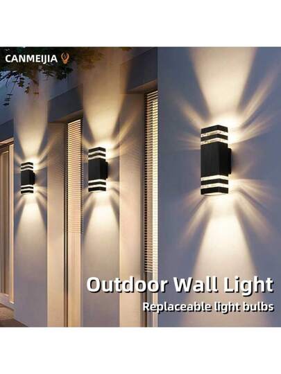 CANMEIJIA 1PC Acrylic LED Wand Lamp Indoor Outdoor Waterproof Verlichting E27 Up Down Porch Lights Home Corridor Garden Lighting Fixture, ation, In Gardens/Corridors/Stairs/Streets/Balconies