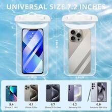 1 pieza Funda impermeable para teléfono Pouch, bolsa seca impermeable de 7.2" impermeable, funda impermeable portátil compatible con I Max16 15 14 13 12 Pro Max...