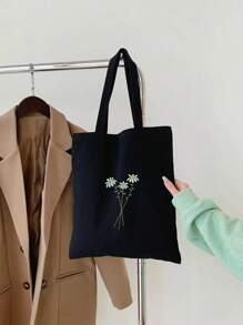 Floral Print Shopper Bag School Bag For Graduate,Teen Girls,Freshman,Sophomore,Junior & Senior In College,University & High School,Perfect For Outdoors,Travel & Back To School,School Bag,Large Capacity,Portable,For Teen Girls Women College Students,White-Collar Workers,Perfect For Work,Back To School,Middle School,High School,College,Vacation