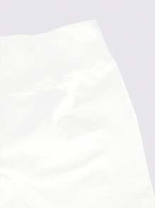 White Shorts,High-Waisted Tummy-Control Shorts,Hidden Scrunch Butt Lifting Skinny Pants,Cycling Shorts Curve,