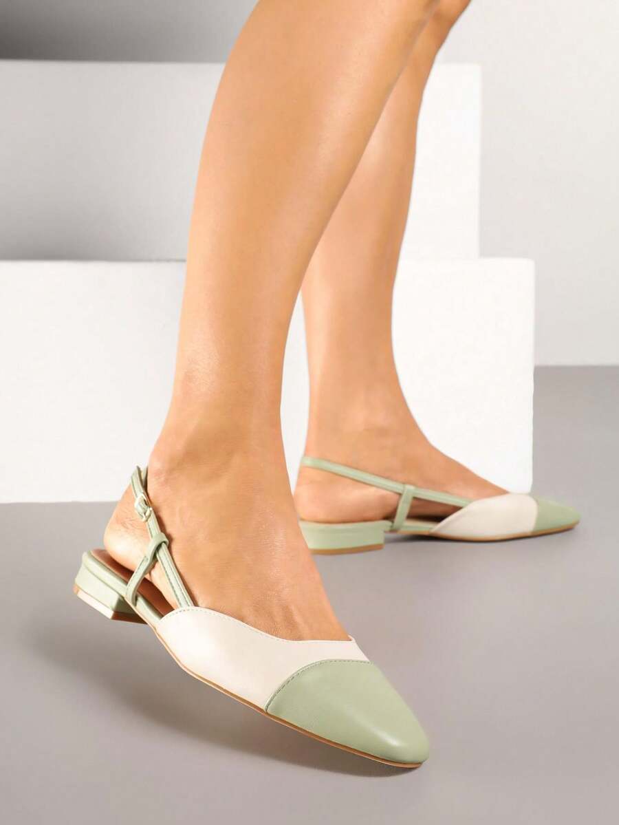 Damen Sandalen mit offenem Absatz und quadratischer Zehenform, Sommer