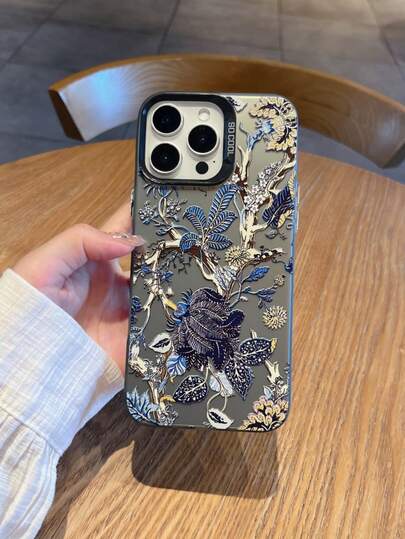 1个UV喷绘大花图案手机壳保护套，兼容 7/8/7p/8p/X/Xs/Xr/Xsmax/11/11pro/11promax/12/12pro/12promax/12mini/13/13pro/13promax/13mini/14/14pro/14plus/14promax/15/15pro/15plus/15promax/16/16RRO/16PLUS/16PROMAX/17/17pro/17promax/17AIR