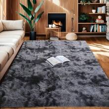 1 Stück Luxus Plüsch rutschfeste Bodenmatte - Weich, flauschig, Batik-Effekt, unifarbene, hochwertige Polyester Matte, nur Handwäsche, rechteckige Bodenmatte für den Innenbereich in Wohnzimmer, Schlafzimmer, Badezimmer, Eingangsbereich, mit strukturierter Oberfläche, maschinell hergestellt, langlebig, Raumdekoration, Schulanfang