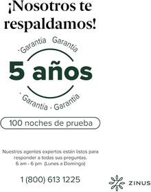 Keenan de Zinus| Base de Cama Matrimonial de Acero con Soportes para Cabecera en Caja| Fácil de Armar y con Garantía de 5 años - Reina - Ver 7