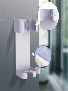 Adjustable Curling Iron, Electric Shaver Stand, Self-Adhesive Wall-Mounted Multi-Functional Stand Suitable For Electric Toothbrushes, Air Conditioners, Remote Controls, Toothpaste, Bathroom Storage Boxes, Can Accommodate Most Different Sizes Of Electric Shavers, Razors, Toothbrushes, Toothpaste, Air Conditioner Remote, Phones, Etc. Back To School