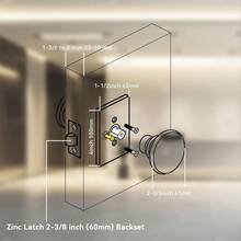 NCL White Door Knob Satin Nickel Porcelain Door Knobs Interior Rectangle Door Levers For Bedroom And Bathroom Privacy Door Handles With Lock - SatinNickel - View 4