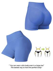 高腰收腹短裤、隐形褶皱提臀紧身裤、曲线骑行短裤、女式平角裤、束腰带、加大曲线、黑色短裤、紧身短裤、女士健身短裤、女式平角裤