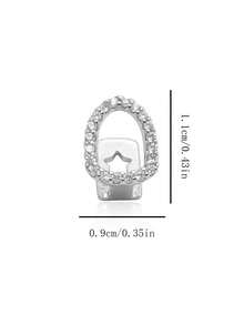 1 Set Men Hollow Gold & Silver Glitter Flashy Gear-Shaped Brooch, Unisex Nightclub Party Wear, Suitable As Festival Gift