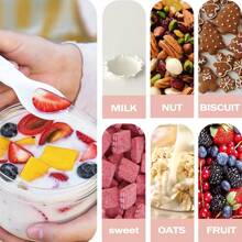 1pc Pink Oatmeal Cup Portable Yogurt Bowl With Lid And Spoon Breakfast Bowl Yogurt Fruit Rake Sugar Water Dessert Bowl Bird's Nest Bowl Breakfast Cups