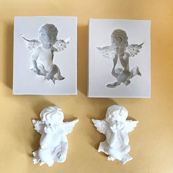 1pc Angel-Shaped Silicone Mold For Handmade Soaps, Candles, Aromatherapy, Clay & Plaster Crafts - Versatile DIY Crafting Tool