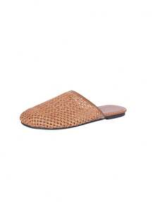 Women's New Arrival Hollow-Out Comfortable Flat Beach Sandals - Brown - View 9
