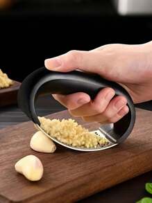 2pcs Stainless Steel Manual Garlic & Potato Grinder - Anti-Rust, Easy-Clean Kitchen Tool, Stainless Steel Garlic Press Crusher